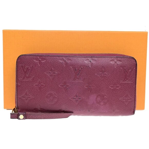 LOUIS VUITTON Zippy Wallet Long Purse Monogram Empreinte Purple M60359 61YH023 - Picture 1 of 16